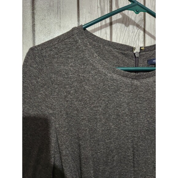 Tommy Hilfiger Dress Size 8 Midi Dark Gray Long Sleeve Zip Soft Zip Stretch - Picture 4 of 9